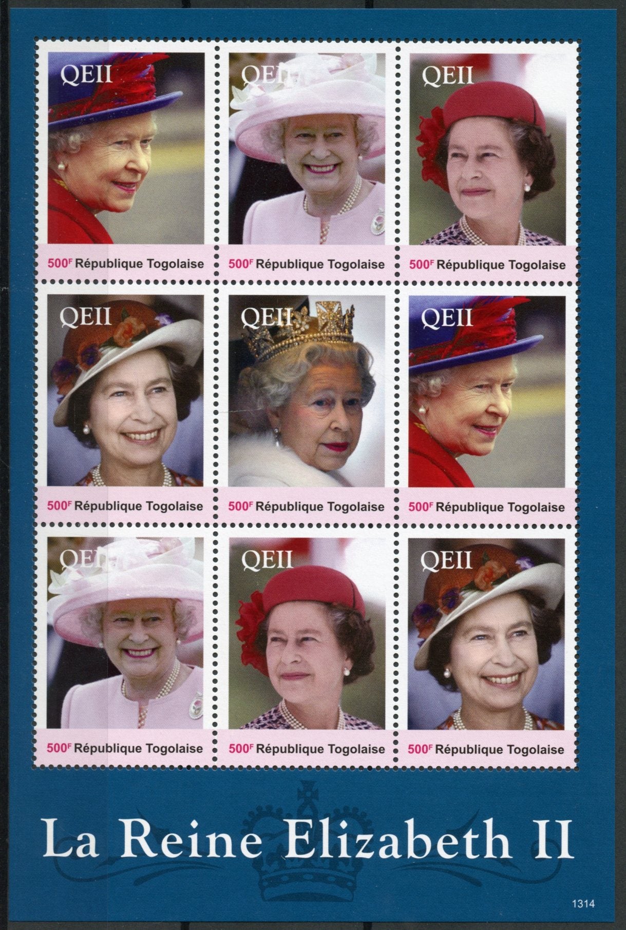 Togo 2013 MNH Reign Elizabeth II 9v Sheetlet I Queen Royalty La Reine Togolaise