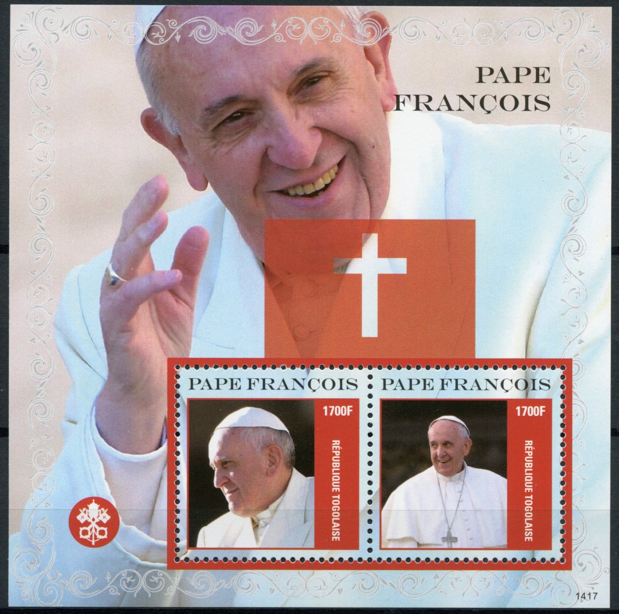 Togo 2014 MNH Pope Francis 2v S/S II Religion Roman Catholic Pape Francois