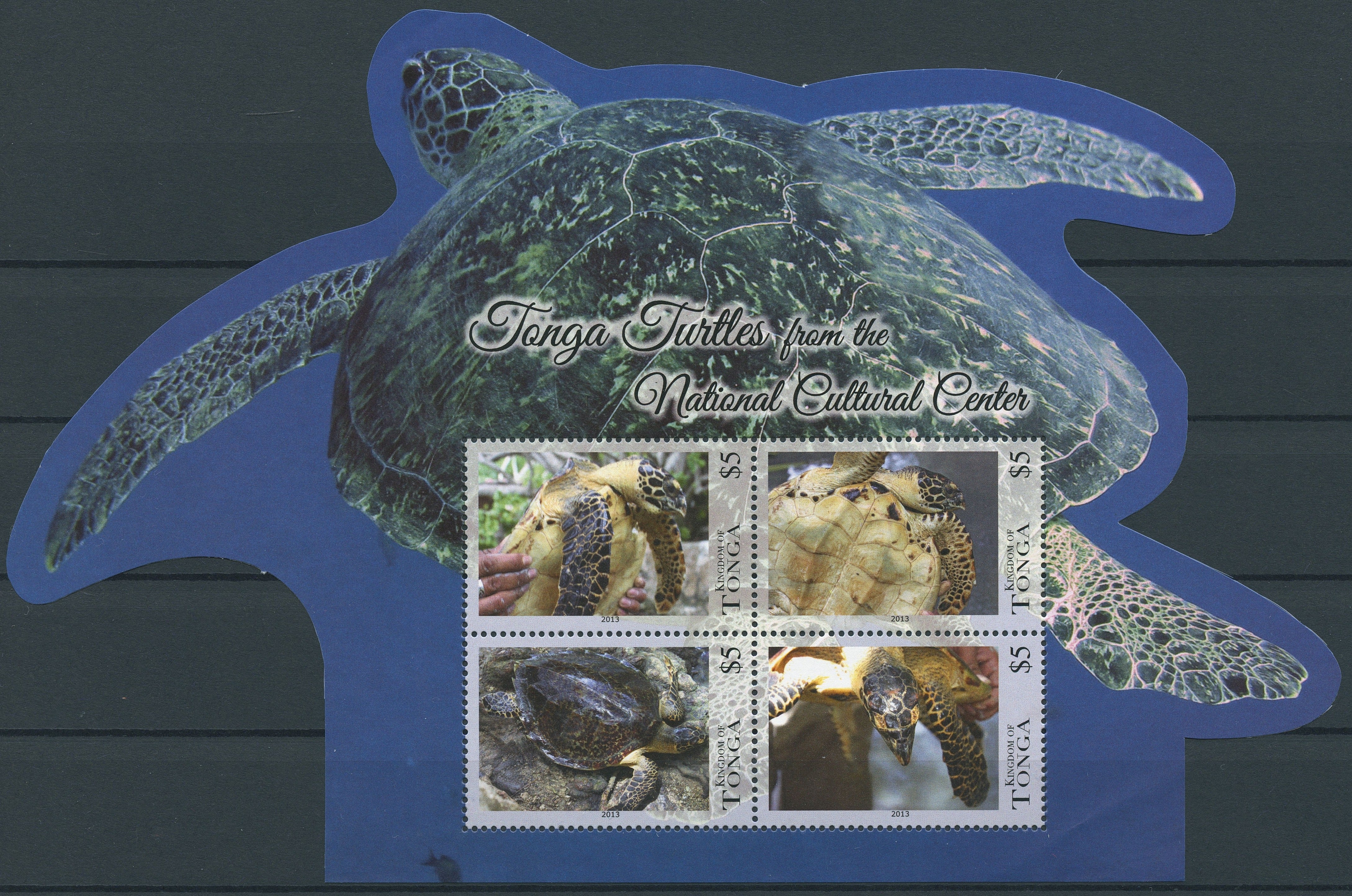 Tonga 2013 MNH National Cultural Center Turtles 8v on 2 Die Cut Sheets Reptiles
