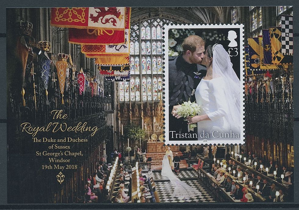 Tristan da Cunha 2018 MNH Royalty Stamps Prince Harry Meghan Royal Wedding 1v M/S