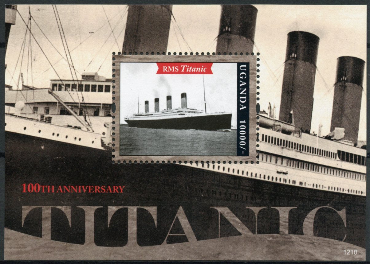 Uganda 2012 MNH RMS Titanic 100th Anniversary 1v S/S Boats Ships Nautical Stamps