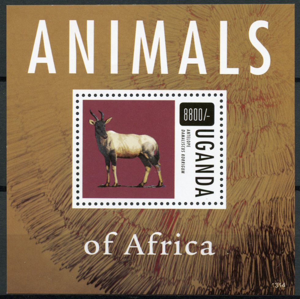 Uganda 2013 MNH Animals of Africa 1v S/S Antelope Wild Animals Mammals